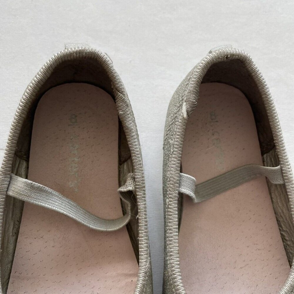 Carter's Silver Glitter Ballet Flats Size 8 - Picture 4 of 10